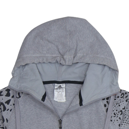 Adidas Women's Grey Animal Print Full Zip Hoodie XS