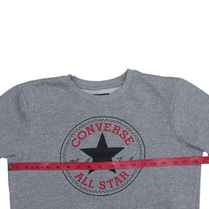 Converse Boys Grey Crew Neck Sweatshirt XL 13-15 Years Graphic Print