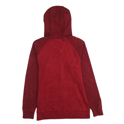Nike Men's Red Full Zip Hoodie Small Lightweight Cotton Blend