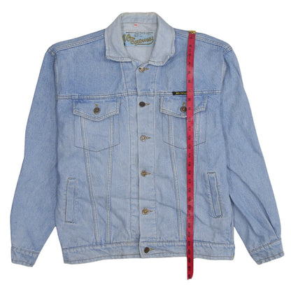 No Excuses Men's Blue Denim Jacket 2XL Classic 90s Style