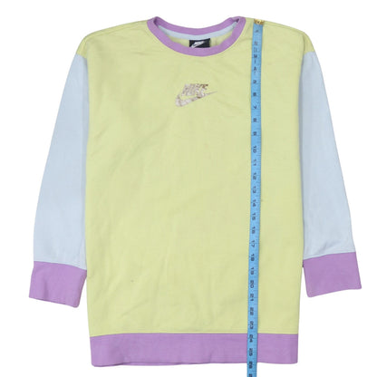 Nike Girls Multicoloured Logo Pullover Sweatshirt Size 146 Standard Fit