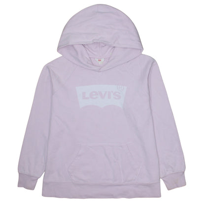 Levi's Women's Pink Pullover Hoodie Medium Logo Cotton Blend