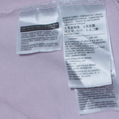 Levi's Women's Pink Pullover Hoodie Medium Logo Cotton Blend