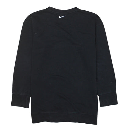 Nike Boys Black Large Sweatshirt with Multicoloured Swoosh Logo