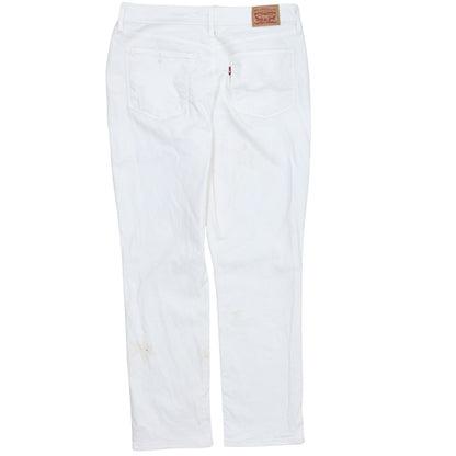 Levi's Women's White Classic Straight Jeans Size 12