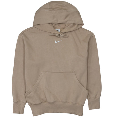 Nike Women Beige XS Pullover Hoodie Cotton Blend Casual Sweatshirt