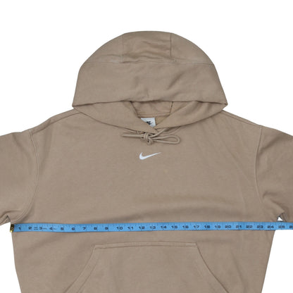 Nike Women Beige XS Pullover Hoodie Cotton Blend Casual Sweatshirt