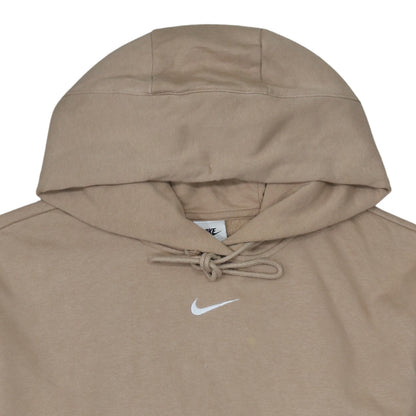 Nike Women Beige XS Pullover Hoodie Cotton Blend Casual Sweatshirt