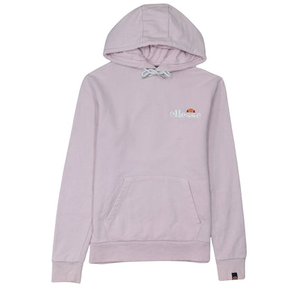 Ellesse Womens Pink Pullover Hoodie UK 6 Cotton Blend Hooded Sweatshirt