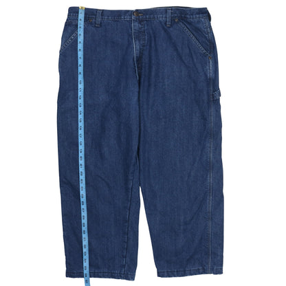 Wrangler Men Blue 40x30 Regular Fit Lined Denim Straight Jeans