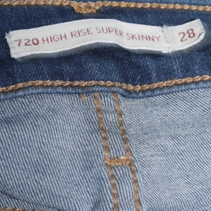 Levi's Womens Blue 720 High Rise Super Skinny Jeans Size 28