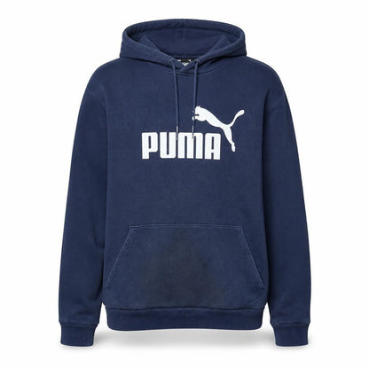 Puma Mens Blue Pullover Hoodie XL Logo Fleece Sweatshirt