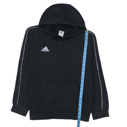Adidas Men Black Pullover Hoodie M Classic Fleece Athletic