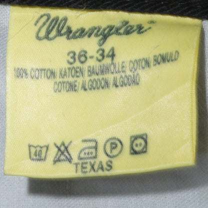 Wrangler Men's Black 36x34 Texas Straight Fit Denim Jeans
