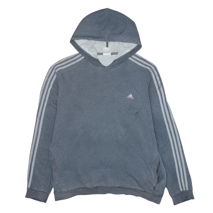Adidas Men's Grey Pullover Hoodie Size M Sportswear