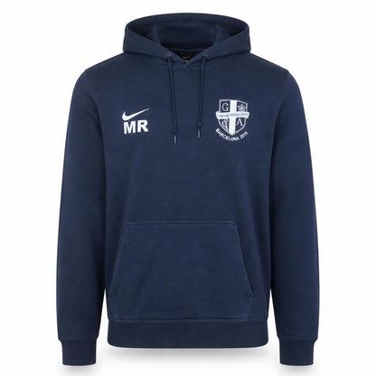 Nike Men's Blue Pullover Hoodie Size L Embroidered Logo