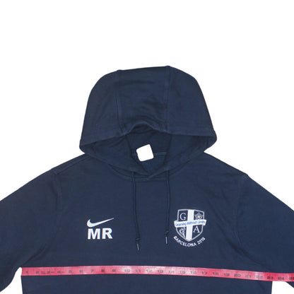 Nike Men's Blue Pullover Hoodie Size L Embroidered Logo