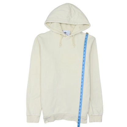 Adidas Men Beige Pullover Hoodie Size S Cotton Blend