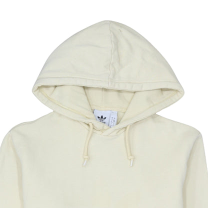 Adidas Men Beige Pullover Hoodie Size S Cotton Blend