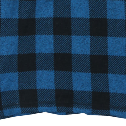 The North Face Men's Blue Check Fleece 1/4 Zip Pullover Sweatshirt M