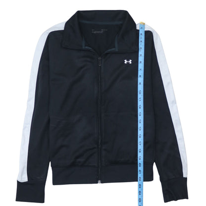 Under Armour Boys Black Full Zip Sports Sweatshirt Size S