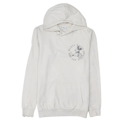Disney Women’s Beige Mickey Mouse Hoodie Size 12 Cotton Pullover