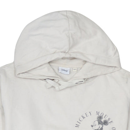 Disney Women’s Beige Mickey Mouse Hoodie Size 12 Cotton Pullover