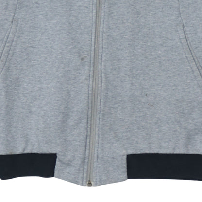 Nike Men's Grey Full Zip Hoodie M Sports Logo Fleece Sweatshirt