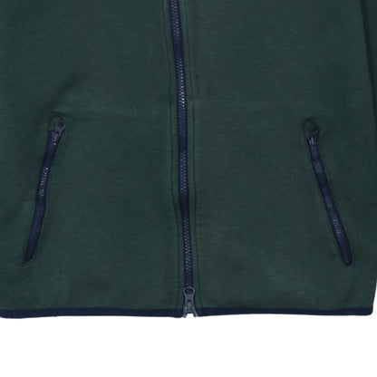 Nike Men's Green Full Zip Hoodie Size S Sportswear Cotton Blend