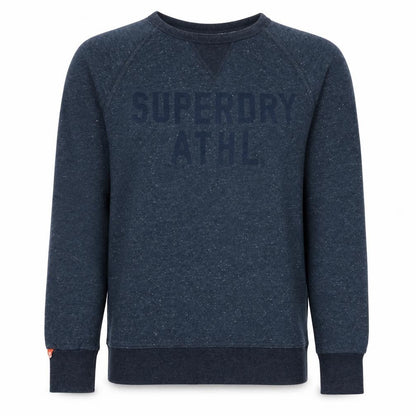 Superdry Men's Blue L Pullover Sweatshirt Crew Neck Logo Athletic