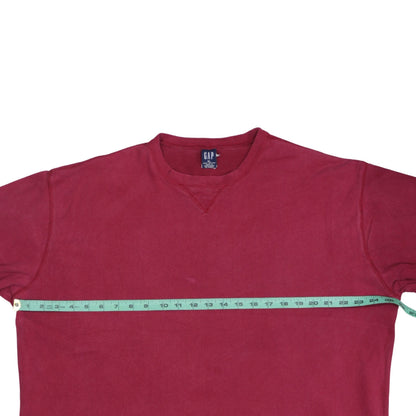 GAP Mens Red Cotton Crew Neck Pullover Sweatshirt XL