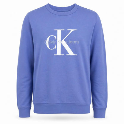 Calvin Klein Jeans Men's Blue Logo Pullover Sweatshirt M