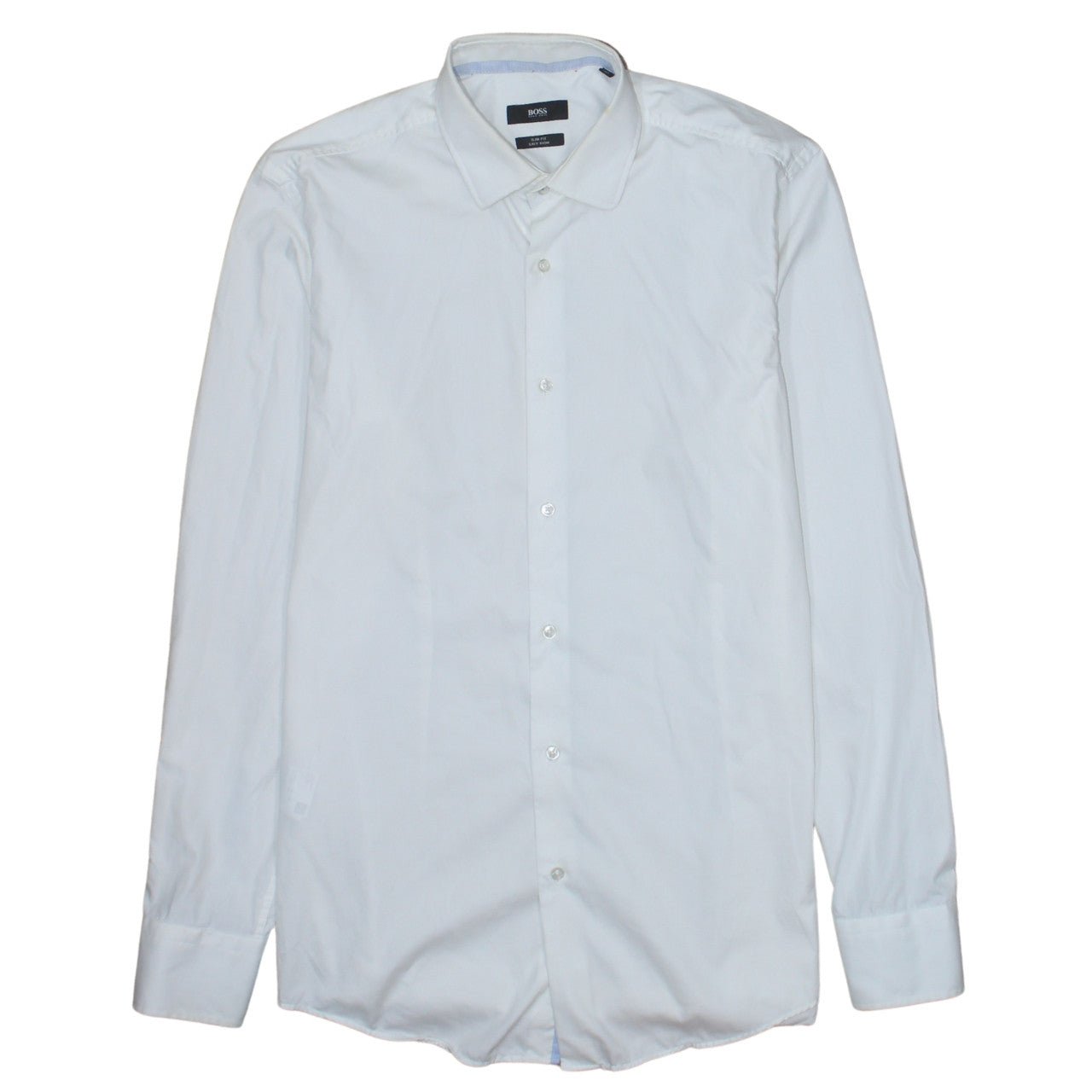 Hugo Boss Men's White Slim Fit Easy Iron Long Sleeve Shirt 16