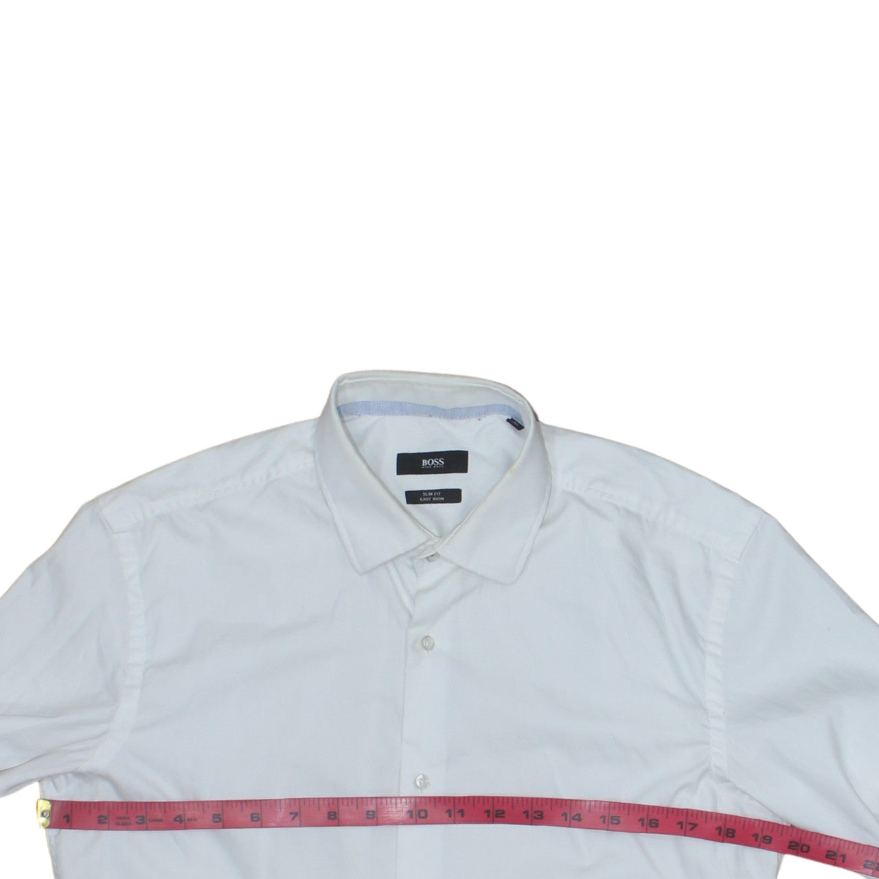Hugo Boss Men's White Slim Fit Easy Iron Long Sleeve Shirt 16