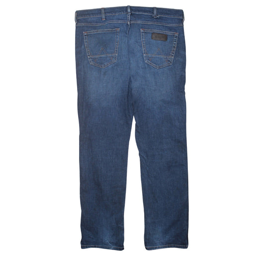 Wrangler Men’s Blue Greensboro Regular Straight Jeans 36x32 Denim