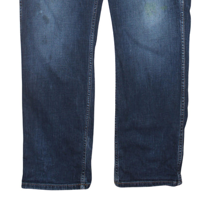 Wrangler Men’s Blue Greensboro Regular Straight Jeans 36x32 Denim