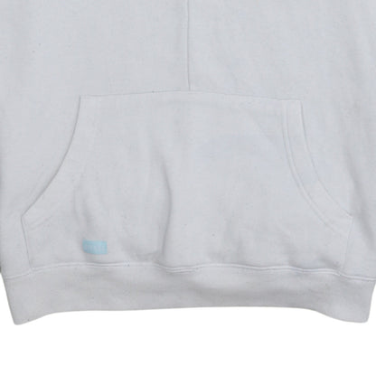 Diesel Men’s White Pullover Hoodie L Logo Fleece Sweatshirt