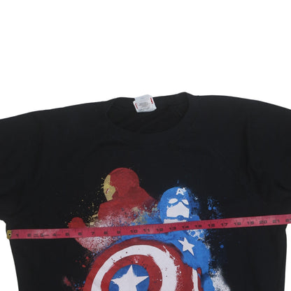 Marvel Civil War Captain America Black Men's 2XL Pullover Sweatshirt