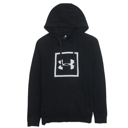 Under Armour Boys Black Pullover Hoodie Small Logo Fleece Sweatshirt