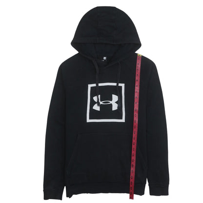 Under Armour Boys Black Pullover Hoodie Small Logo Fleece Sweatshirt