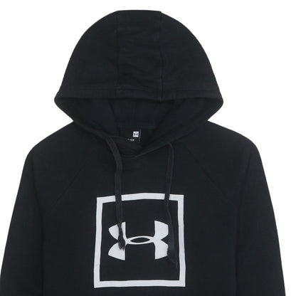 Under Armour Boys Black Pullover Hoodie Small Logo Fleece Sweatshirt