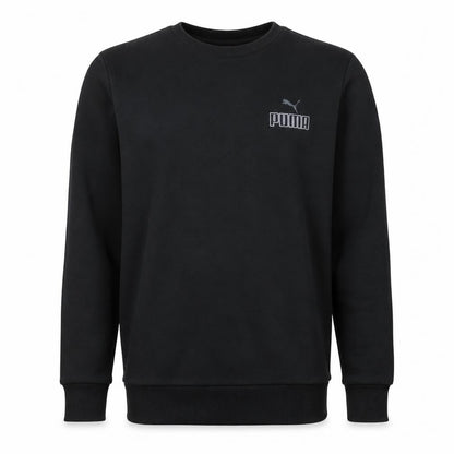 Puma Men’s Black Small Pullover Crew Neck Logo Sweatshirt