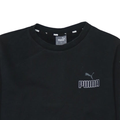 Puma Men’s Black Small Pullover Crew Neck Logo Sweatshirt
