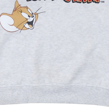 Primark Teens Grey Tom and Jerry V-Neck Pullover Sweatshirt XS