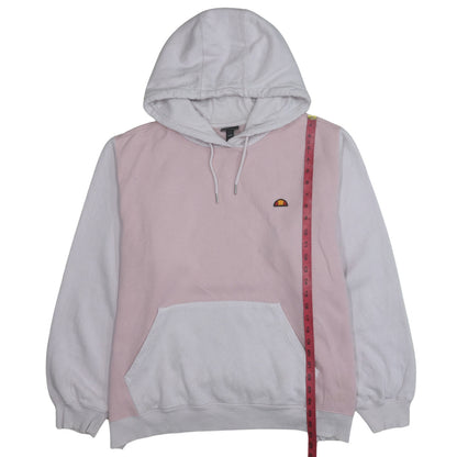 Ellesse Women Pink White Pullover Hoodie Size 24 Colourblock Logo