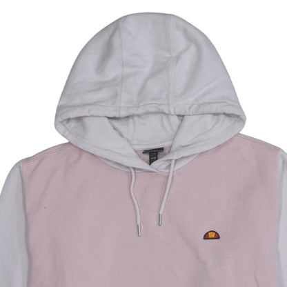 Ellesse Women Pink White Pullover Hoodie Size 24 Colourblock Logo