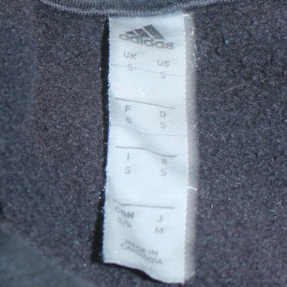 adidas Men's Black Small Pullover Hoodie Fleece Sweatshirt