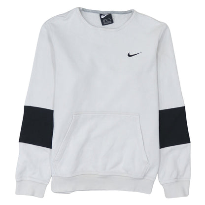 Nike Men's White Crew Neck Pullover Sweatshirt M Sports Fleece