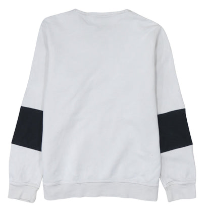 Nike Men's White Crew Neck Pullover Sweatshirt M Sports Fleece