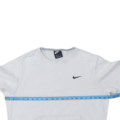 Nike Men's White Crew Neck Pullover Sweatshirt M Sports Fleece